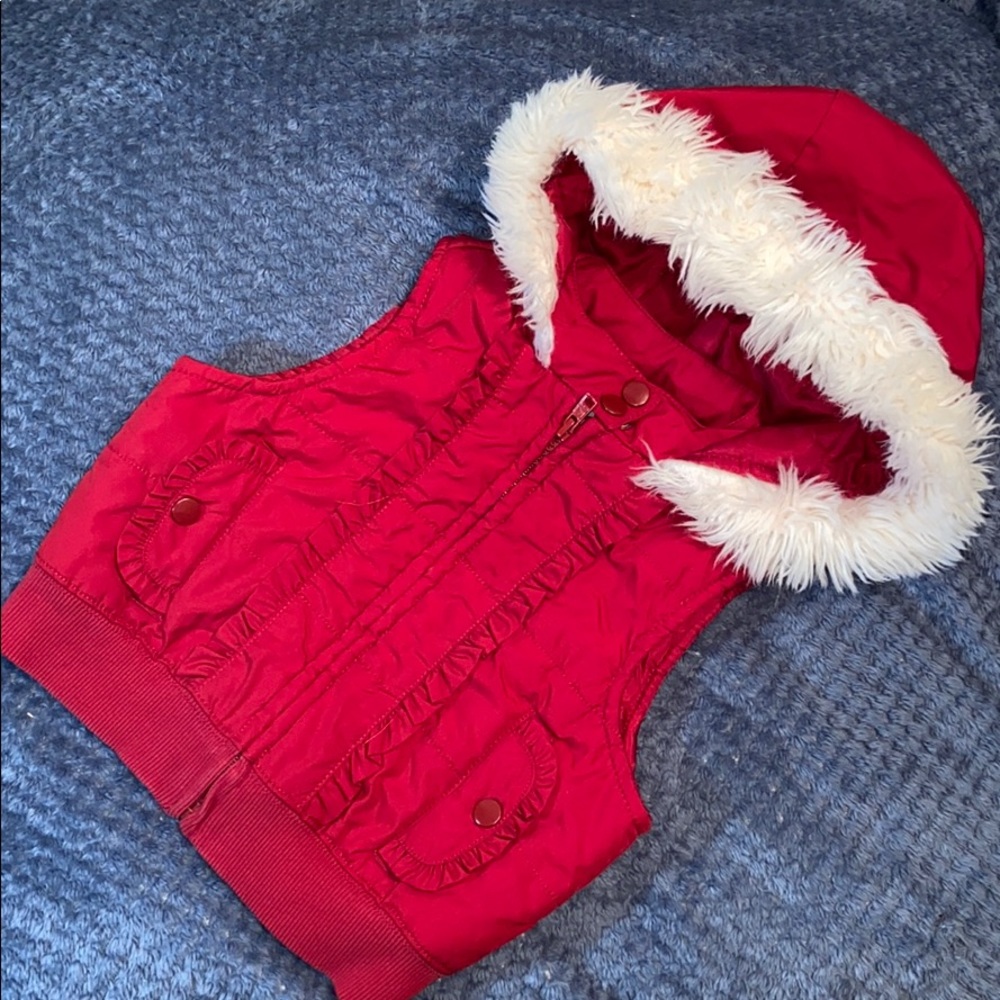 Gymboree girls XS. (3-4) red Santa vest
